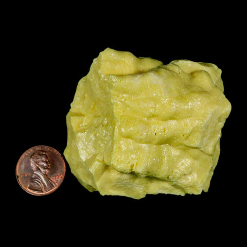 2.2" Rough Bright Yellow Sulfur Crystal Mineral Specimen From Louisiana - Fossil Age Minerals