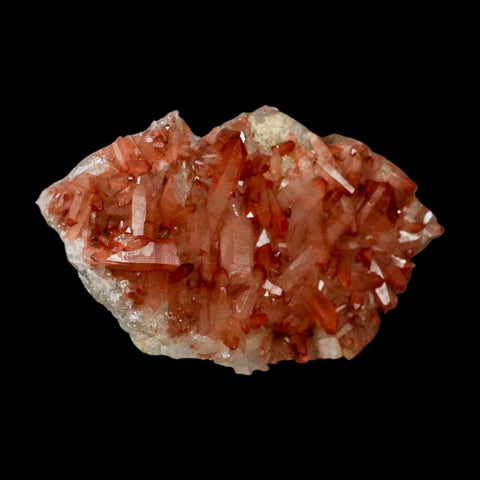 6" Natural Red Ferruginous Quartz Crystal Cluster Mineral Specimen Meknes Morocco