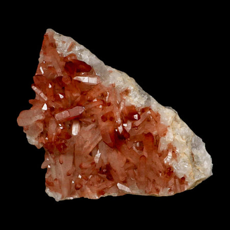 5.8" Natural Red Ferruginous Quartz Crystal Cluster Mineral Specimen Meknes Morocco