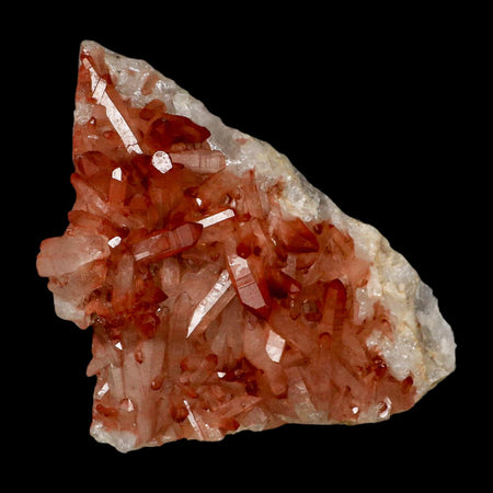 5.8" Natural Red Ferruginous Quartz Crystal Cluster Mineral Specimen Meknes Morocco