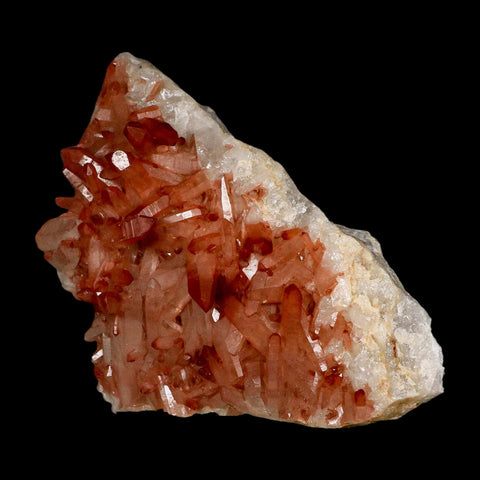 5.8" Natural Red Ferruginous Quartz Crystal Cluster Mineral Specimen Meknes Morocco
