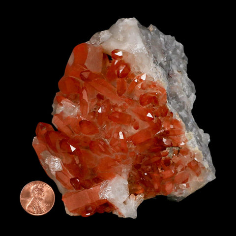 4.1" Natural Red Ferruginous Quartz Crystal Cluster Mineral Specimen Meknes Morocco