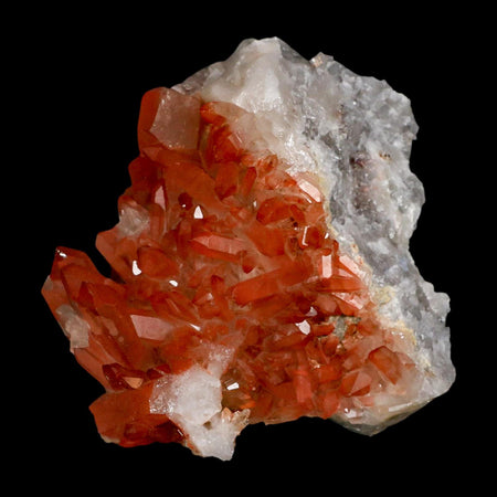 4.1" Natural Red Ferruginous Quartz Crystal Cluster Mineral Specimen Meknes Morocco
