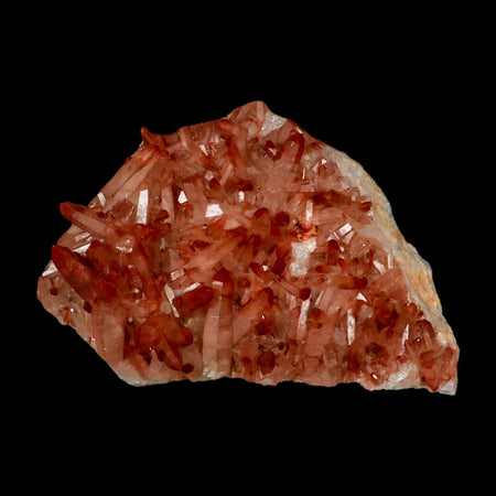 7" Natural Red Ferruginous Quartz Crystal Cluster Mineral Specimen Meknes Morocco