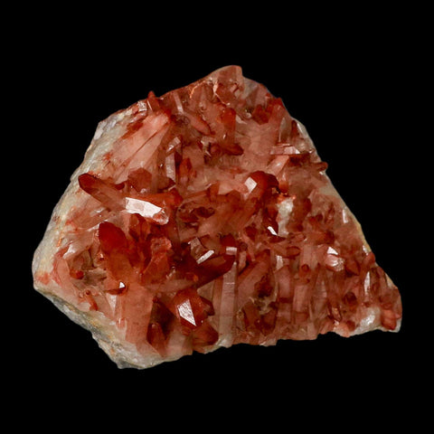 7" Natural Red Ferruginous Quartz Crystal Cluster Mineral Specimen Meknes Morocco