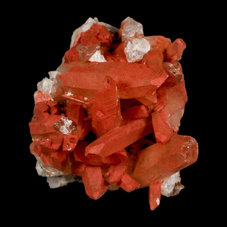 3.5" Natural Red Ferruginous Quartz Crystal Cluster Mineral Specimen Meknes Morocco