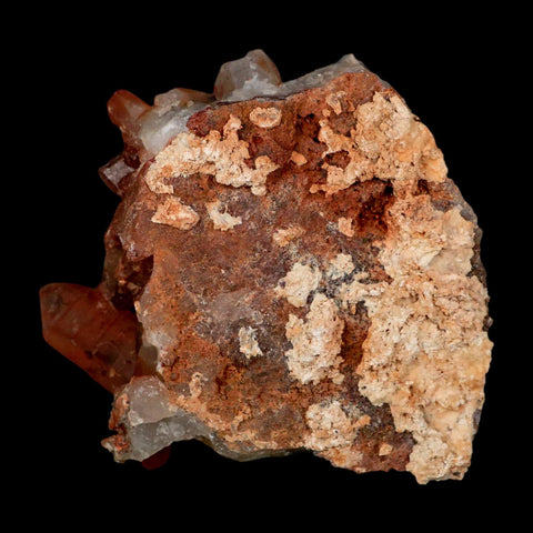 3.5" Natural Red Ferruginous Quartz Crystal Cluster Mineral Specimen Meknes Morocco