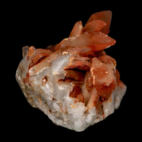 4.6" Natural Red Ferruginous Quartz Crystal Cluster Mineral Specimen Meknes Morocco