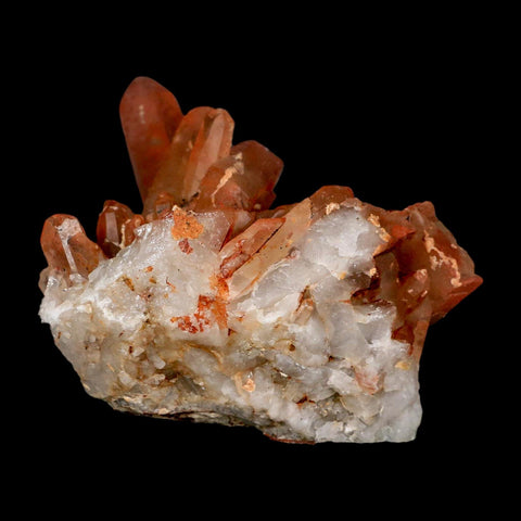 4.6" Natural Red Ferruginous Quartz Crystal Cluster Mineral Specimen Meknes Morocco