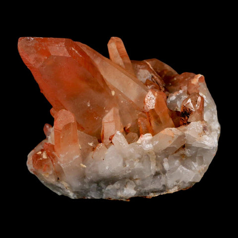 4.6" Natural Red Ferruginous Quartz Crystal Cluster Mineral Specimen Meknes Morocco