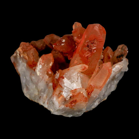 4.6" Natural Red Ferruginous Quartz Crystal Cluster Mineral Specimen Meknes Morocco