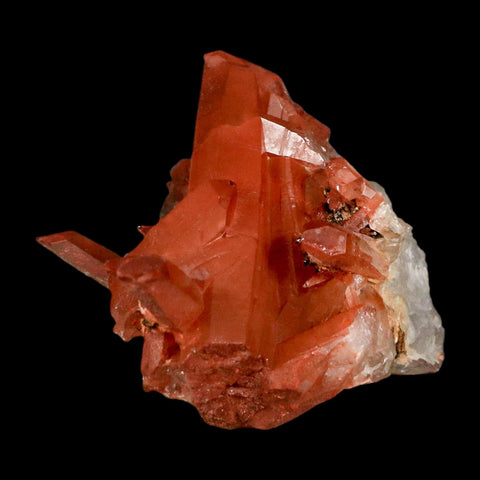 3.4" Natural Red Ferruginous Quartz Crystal Cluster Mineral Specimen Meknes Morocco