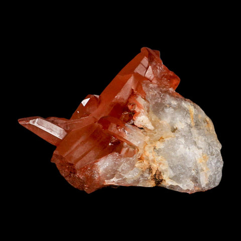 3.4" Natural Red Ferruginous Quartz Crystal Cluster Mineral Specimen Meknes Morocco