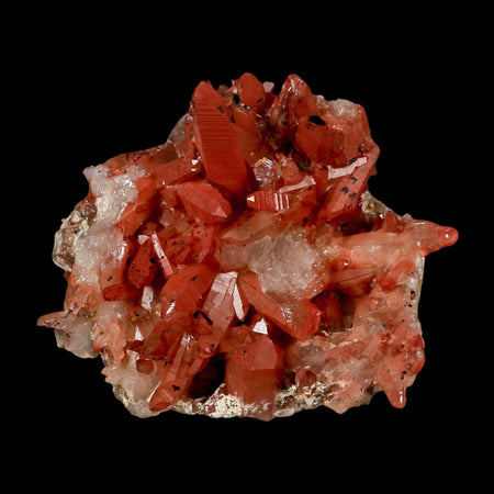 3.9" Natural Red Ferruginous Quartz Crystal Cluster Mineral Specimen Meknes Morocco