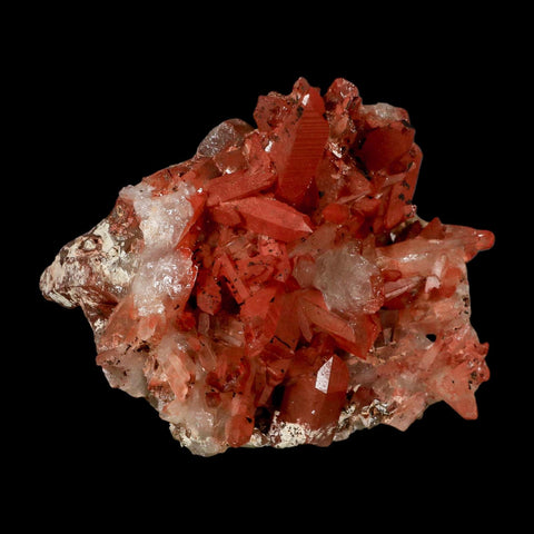 3.9" Natural Red Ferruginous Quartz Crystal Cluster Mineral Specimen Meknes Morocco
