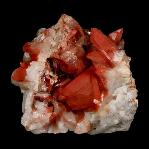 4.1" Natural Red Ferruginous Quartz Crystal Cluster Mineral Specimen Meknes Morocco