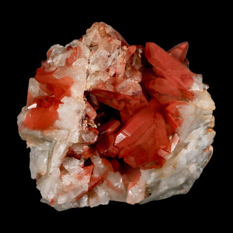 4.1" Natural Red Ferruginous Quartz Crystal Cluster Mineral Specimen Meknes Morocco
