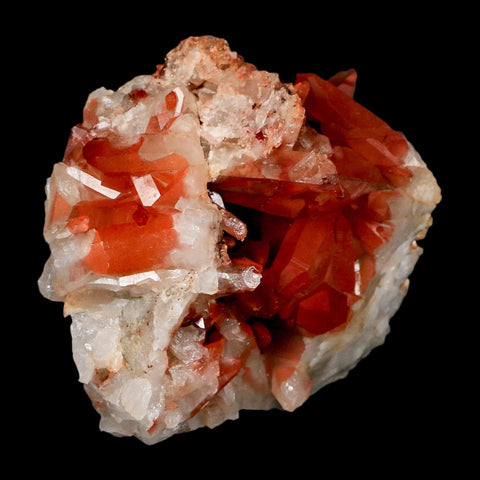 4.1" Natural Red Ferruginous Quartz Crystal Cluster Mineral Specimen Meknes Morocco