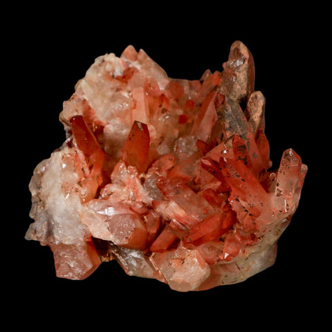 4.1" Natural Red Ferruginous Quartz Crystal Cluster Mineral Specimen Meknes Morocco
