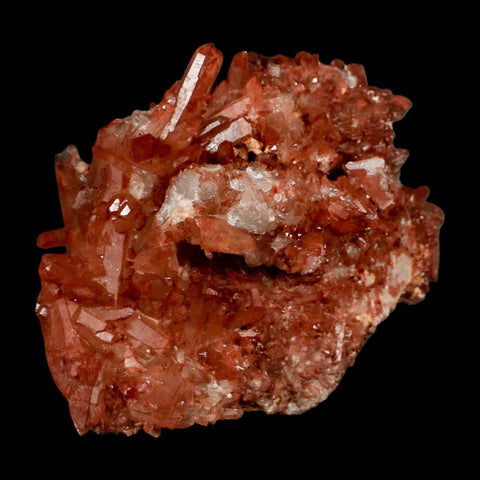 3.9" Natural Red Ferruginous Quartz Crystal Cluster Mineral Specimen Meknes Morocco