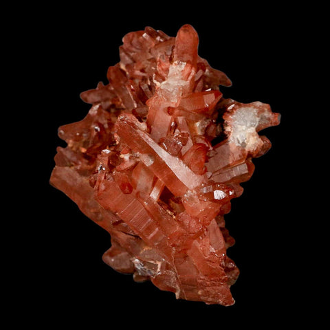 3.9" Natural Red Ferruginous Quartz Crystal Cluster Mineral Specimen Meknes Morocco