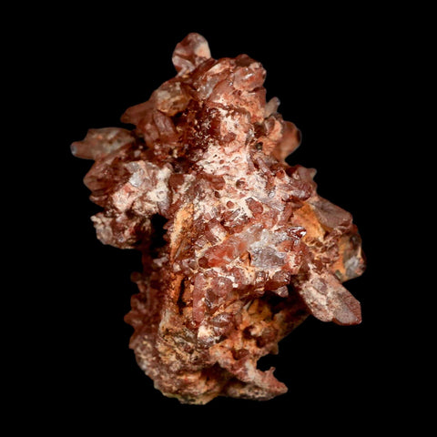 3.9" Natural Red Ferruginous Quartz Crystal Cluster Mineral Specimen Meknes Morocco