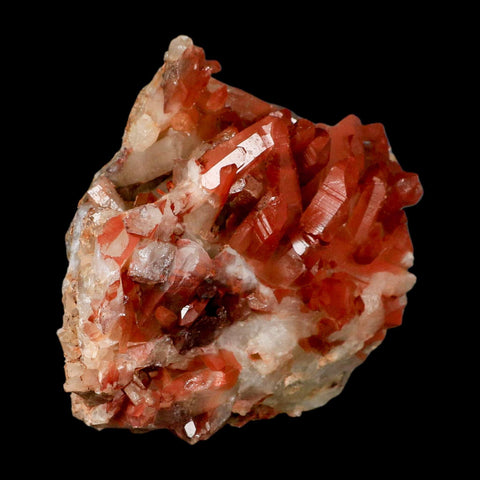 6.1" Natural Red Ferruginous Quartz Crystal Cluster Mineral Specimen Meknes Morocco