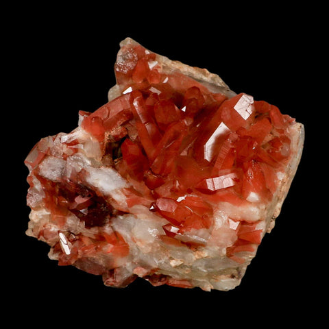 6.1" Natural Red Ferruginous Quartz Crystal Cluster Mineral Specimen Meknes Morocco