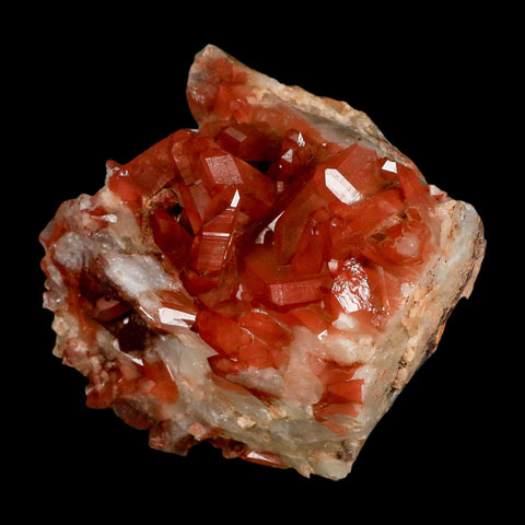 6.1" Natural Red Ferruginous Quartz Crystal Cluster Mineral Specimen Meknes Morocco