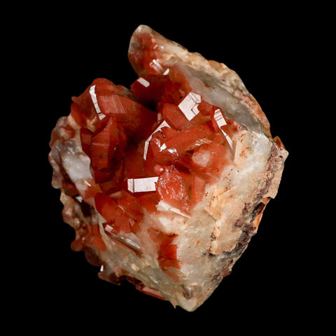 6.1" Natural Red Ferruginous Quartz Crystal Cluster Mineral Specimen Meknes Morocco