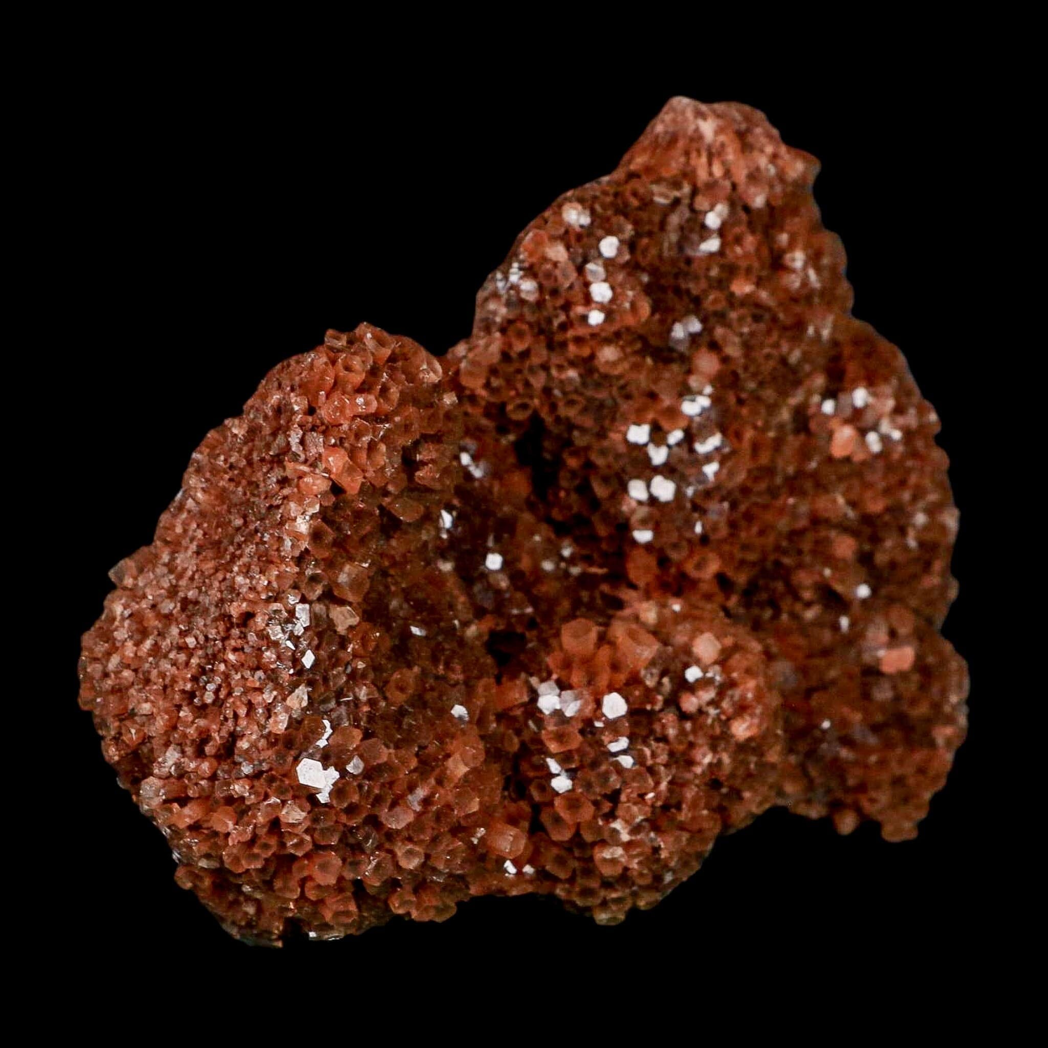 3.8" Aragonite Mineral Red Crystal Cluster Specimen Tazouta Morocco - Fossil Age Minerals