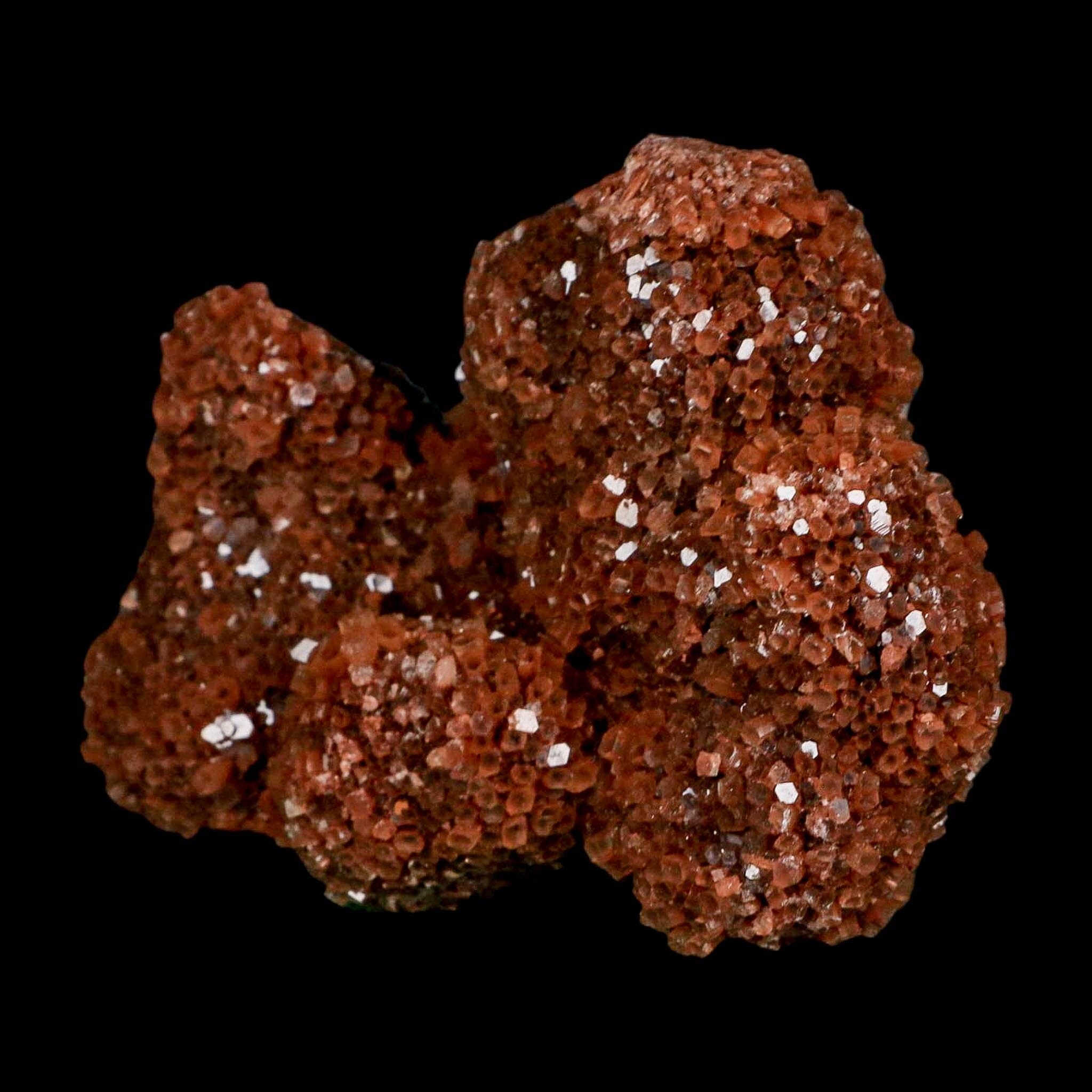 3.8" Aragonite Mineral Red Crystal Cluster Specimen Tazouta Morocco - Fossil Age Minerals