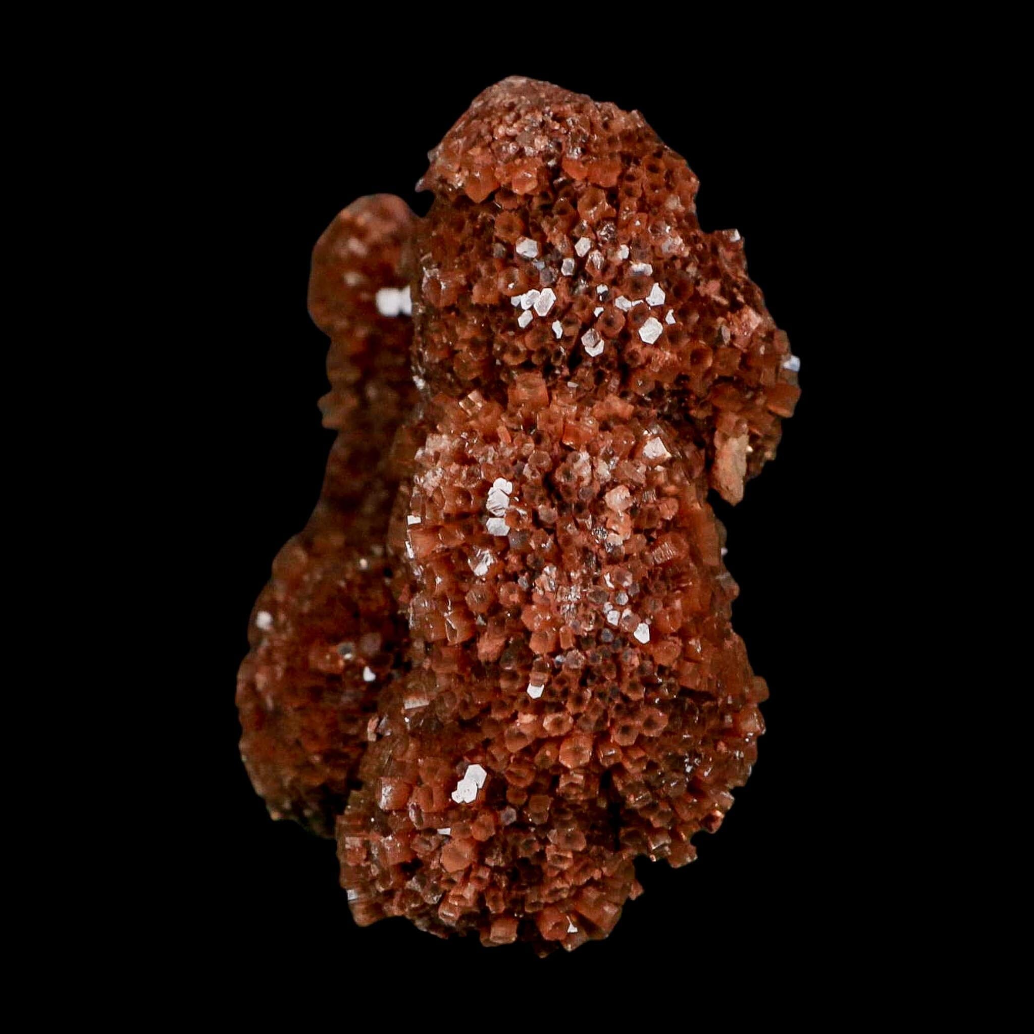3.8" Aragonite Mineral Red Crystal Cluster Specimen Tazouta Morocco - Fossil Age Minerals