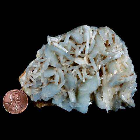 3.7" Ice Blue Tabular Barite Blades Crystal Mineral Specimen Meknes-Tafilalet  Morocco - Fossil Age Minerals