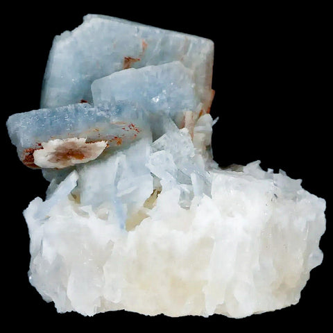 2" Ice Blue Tabular Barite Blades Crystal Mineral Specimen Meknes-Tafilalet  Morocco - Fossil Age Minerals