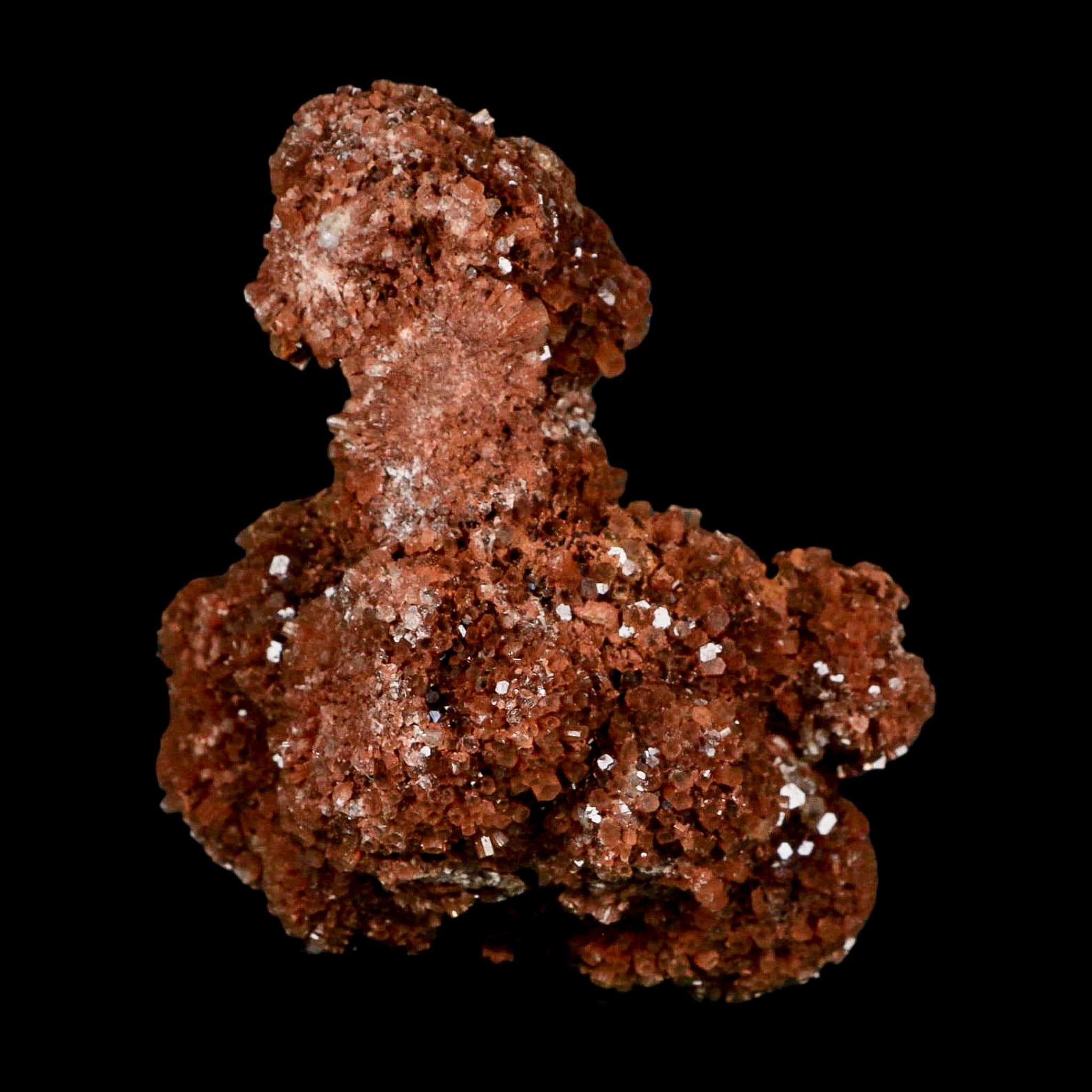 3.9" Aragonite Mineral Red Crystal Cluster Specimen Tazouta Morocco - Fossil Age Minerals