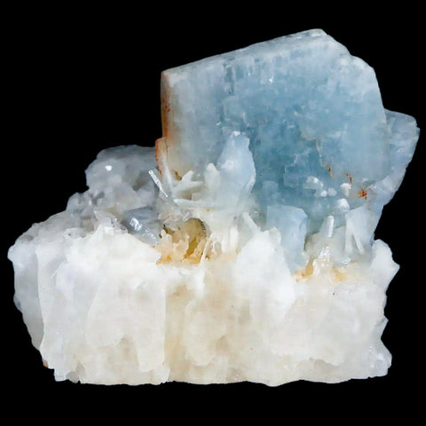 2" Ice Blue Tabular Barite Blades Crystal Mineral Specimen Meknes-Tafilalet  Morocco - Fossil Age Minerals