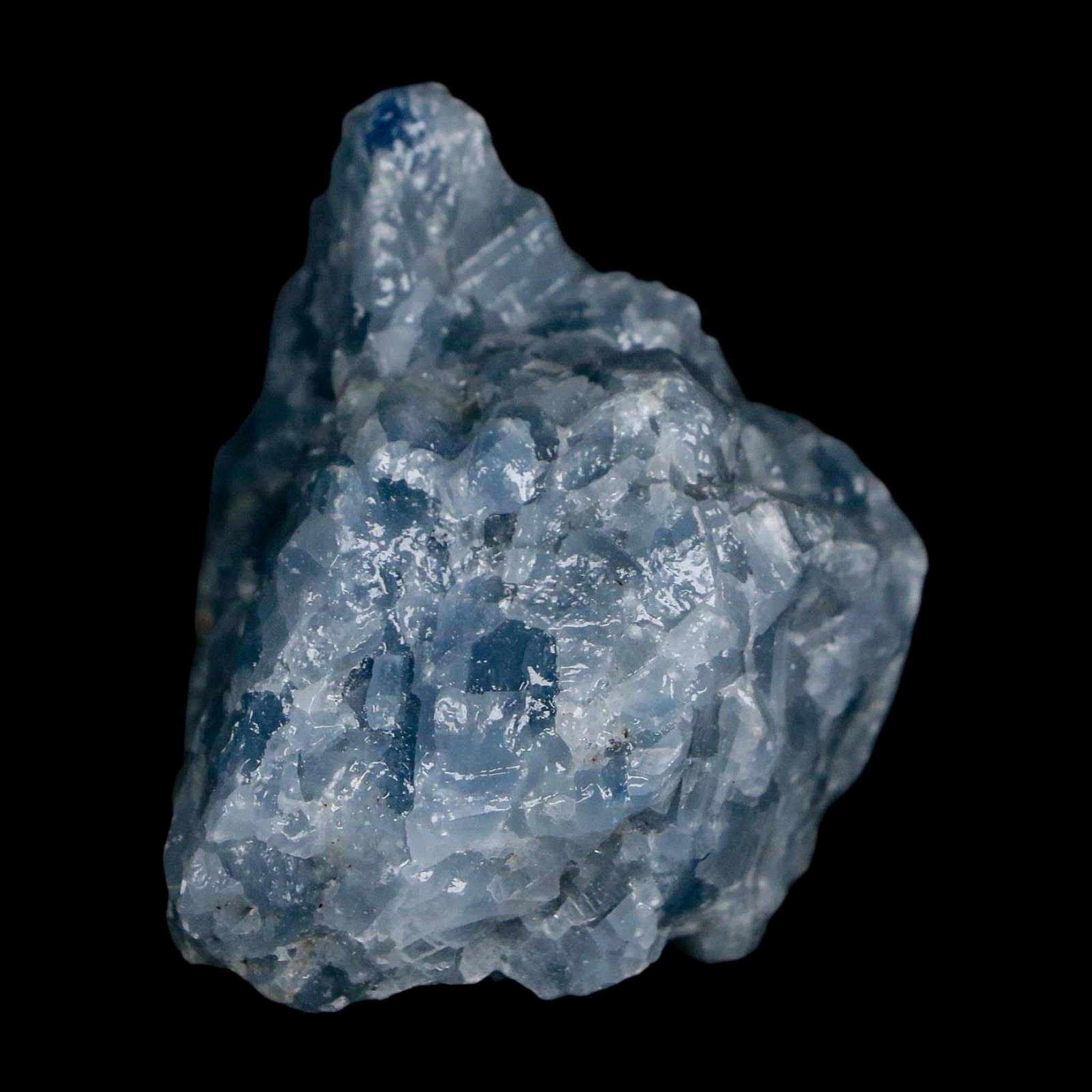 2" Natural Rough Ice Blue Calcite Crystal Mineral Specimen Nuevo Leon Mexico - Fossil Age Minerals
