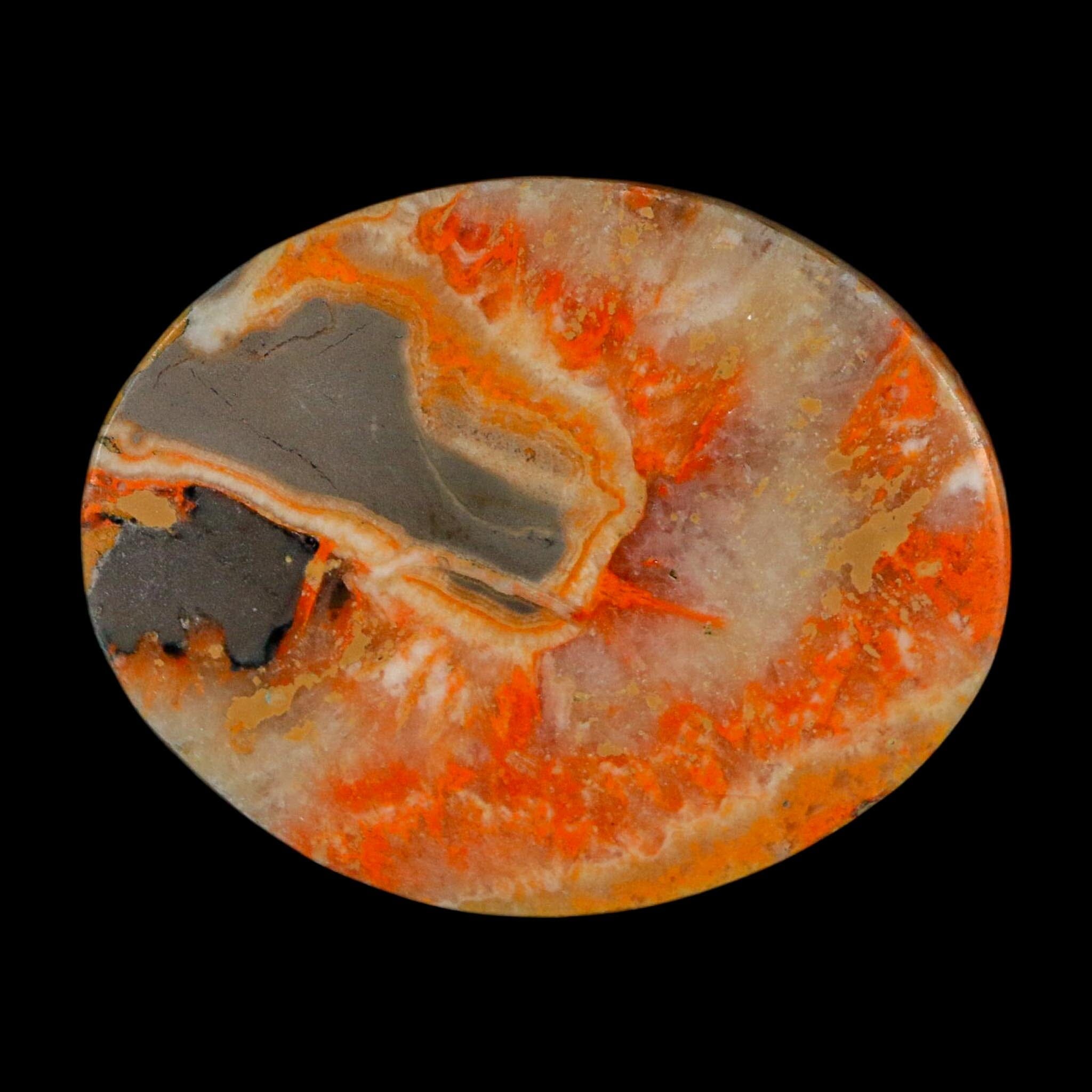 1.9" Bumblebee Jasper Natural Polished Mineral Palm Stone Java Indonesia - Fossil Age Minerals