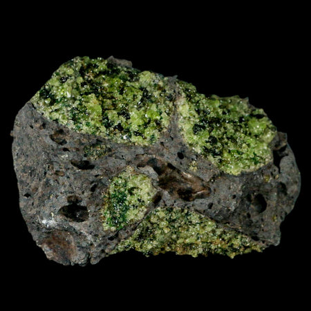 XL 4.1" Natural Emerald Peridot Crystal Minerals On Volcanic Rock Gila, Arizona