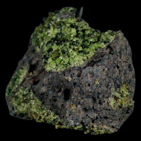 XL 4.1" Natural Emerald Peridot Crystal Minerals On Volcanic Rock Gila, Arizona - Fossil Age Minerals