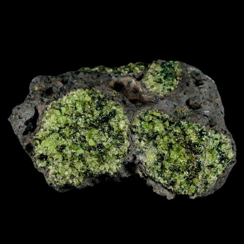 XL 4.1" Natural Emerald Peridot Crystal Minerals On Volcanic Rock Gila, Arizona - Fossil Age Minerals