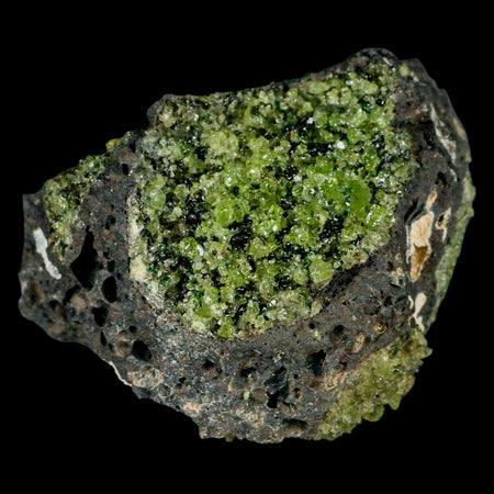 XL 3.5" Natural Emerald Peridot Crystal Minerals On Volcanic Rock Gila, Arizona
