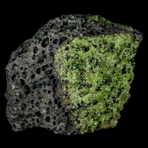 XL 3.5" Natural Emerald Peridot Crystal Minerals On Volcanic Rock Gila, Arizona - Fossil Age Minerals