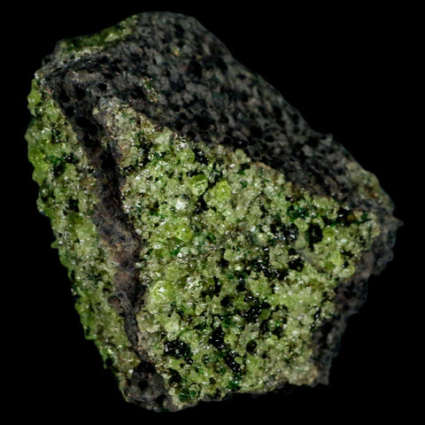 XL 3.5" Natural Emerald Peridot Crystal Minerals On Volcanic Rock Gila, Arizona - Fossil Age Minerals