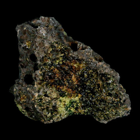 2.7" Emerald Peridot Crystals, Chrome Diopside And Spinel On Volcanic Rock Gila, AZ - Fossil Age Minerals