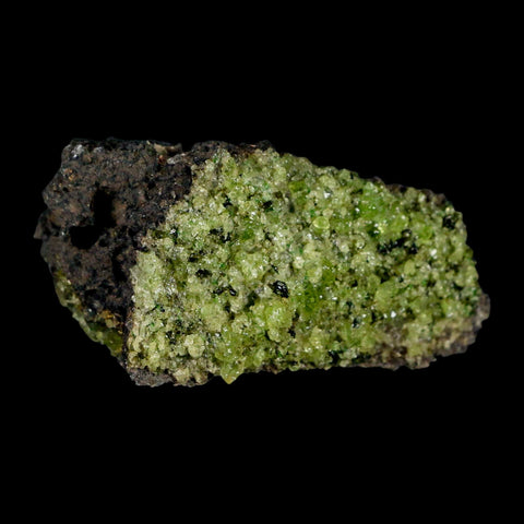3.2" Emerald Peridot Crystals, Chrome Diopside And Spinel On Volcanic Rock Gila, AZ - Fossil Age Minerals