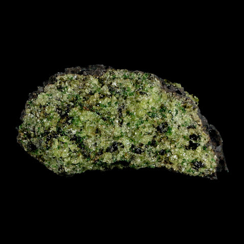 3" Emerald Peridot Crystals, Chrome Diopside And Spinel On Volcanic Rock Gila, AZ - Fossil Age Minerals