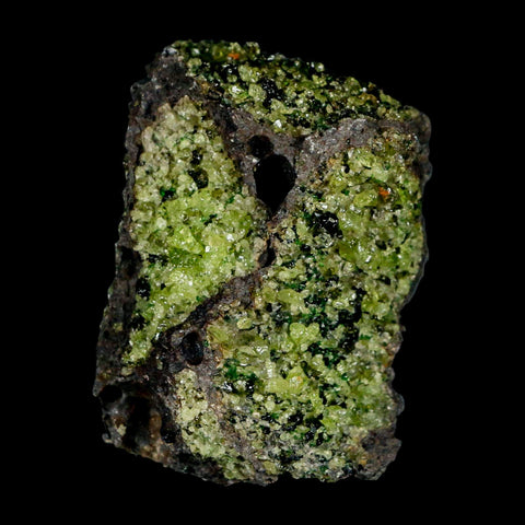 2.6" Emerald Peridot Crystals, Chrome Diopside And Spinel On Volcanic Rock Gila, AZ - Fossil Age Minerals