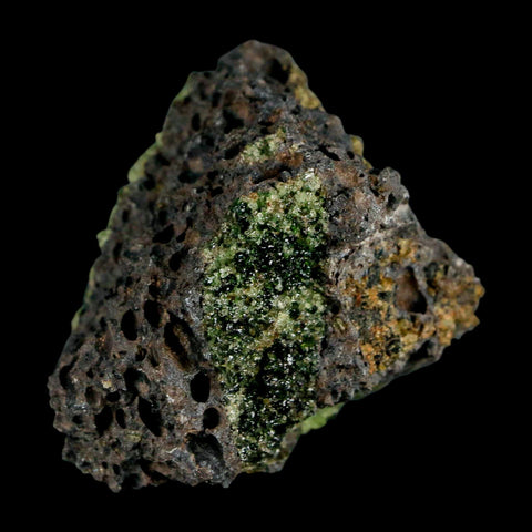 2.4" Emerald Peridot Crystals, Chrome Diopside And Spinel On Volcanic Rock Gila, AZ - Fossil Age Minerals